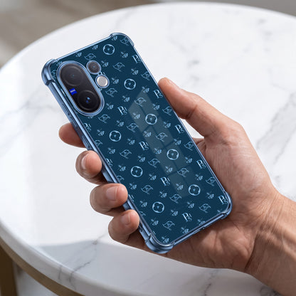 Vivo V60 5G Luxury Monogram Blue Airbags Printed Back Case
