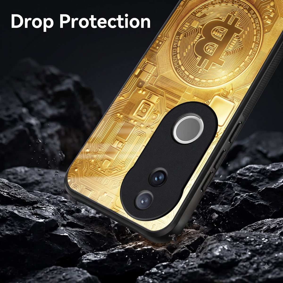 Vivo V50 5G Bitcoin Acrylic Glass Back Case