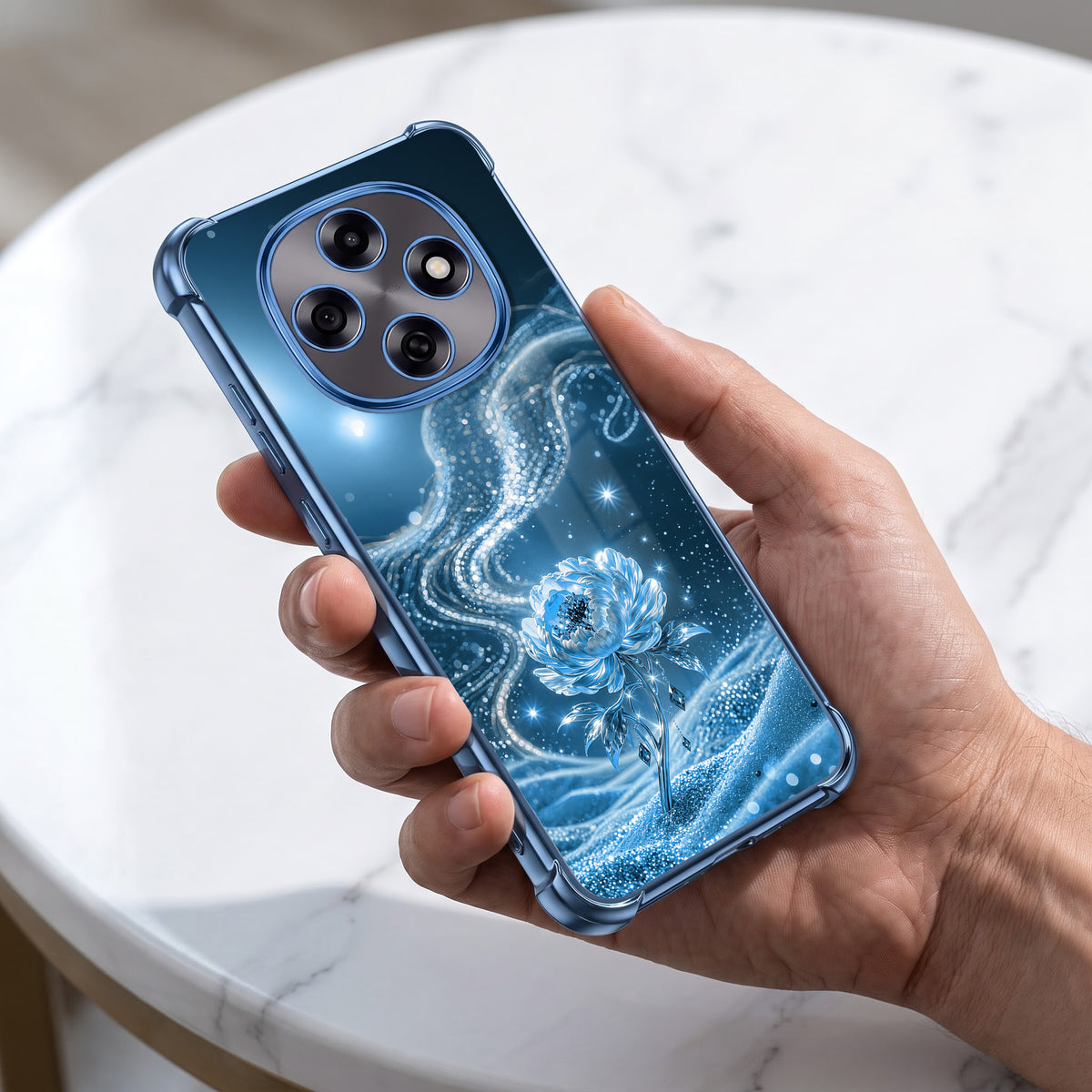 Oppo F31 Pro 5G Blue Rose Airbags Printed Back Case