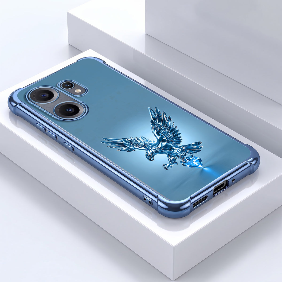 Nothing Phone 2 Pro 5G Blue Eagle Airbags Printed Back Case