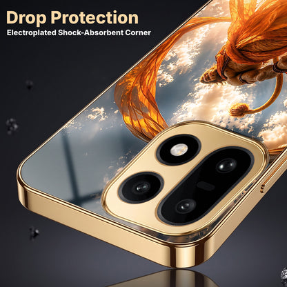 OnePlus 15 5G Divine Hanuman Gold Electroplated Glass Phone Back Case