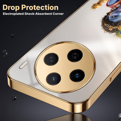 Vivo X200 5G Bal Krishna Blessings Gold Electroplated Glass Phone Back Case