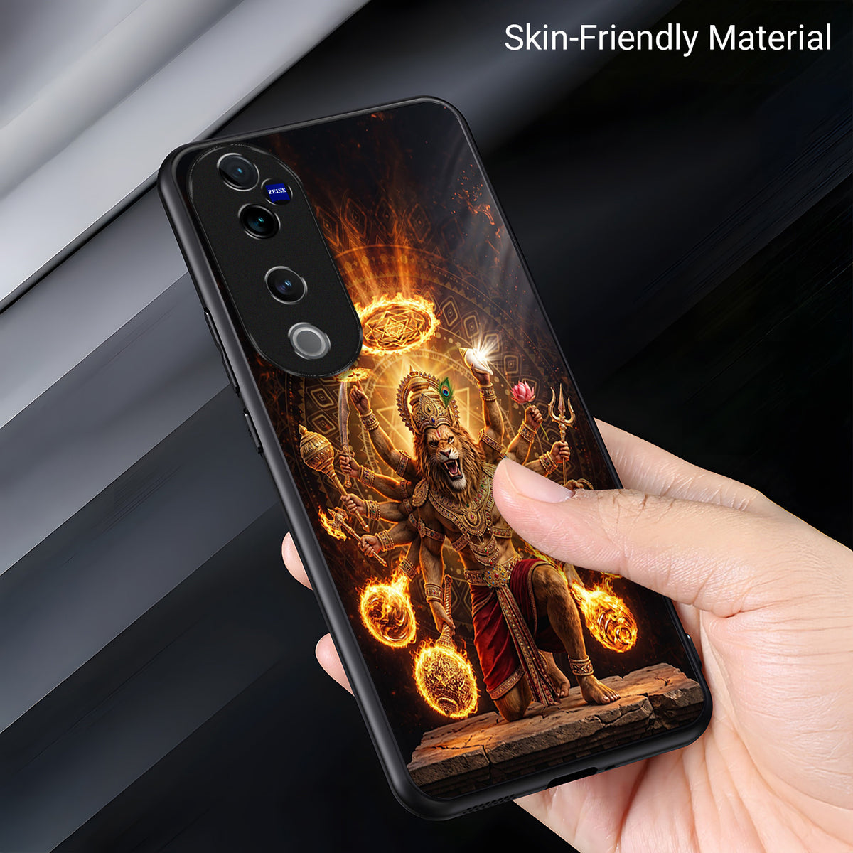 Vivo V40 Pro 5G Lord Narasimha Acrylic Glass Back Case