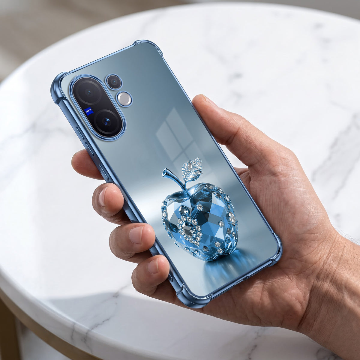 Vivo V60 5G Blue Apple Airbags Printed Back Case