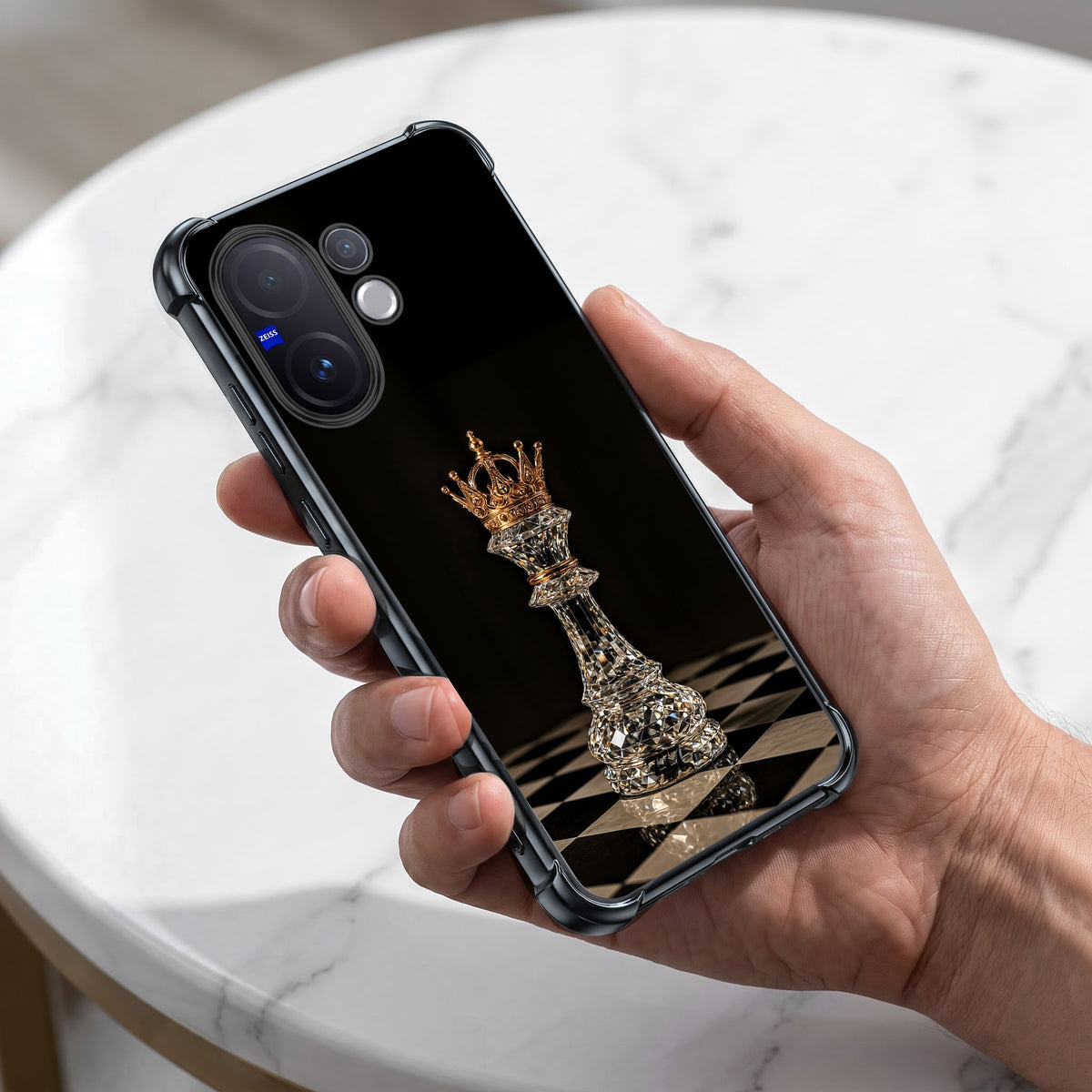 Vivo V60 5G Chess King Airbags Printed Back Case