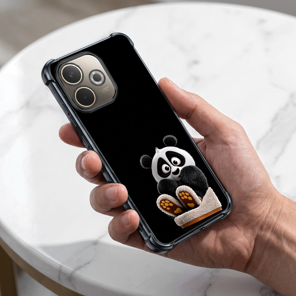 Oppo A5 Pro 5G Cute Panda Airbags Printed Back Case