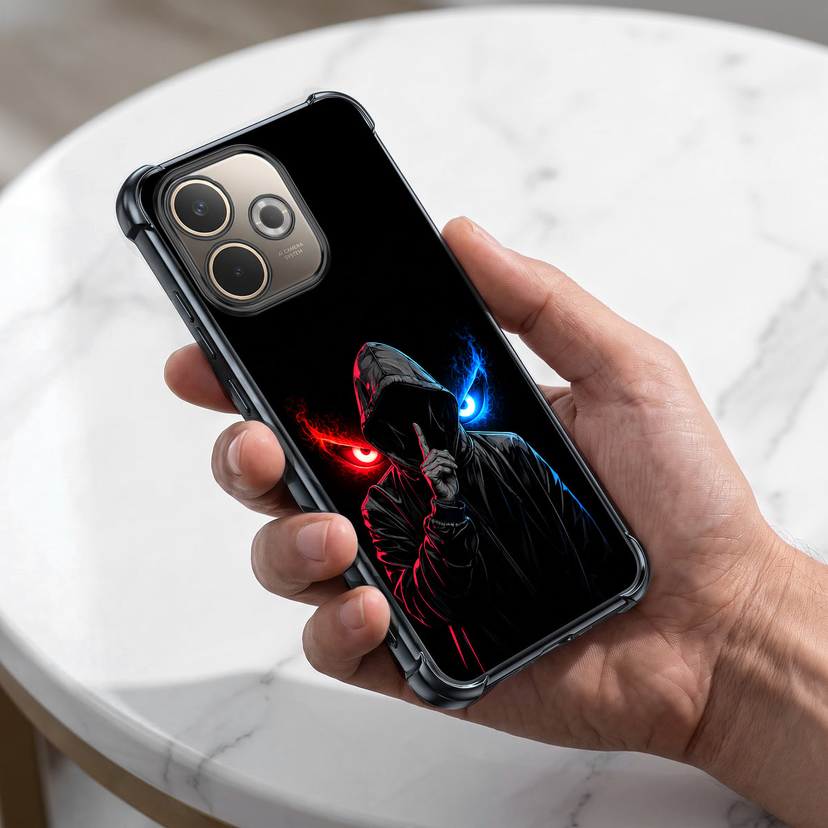 Oppo A5 Pro 5G Hooded Shadow Demon Airbags Printed Back Case