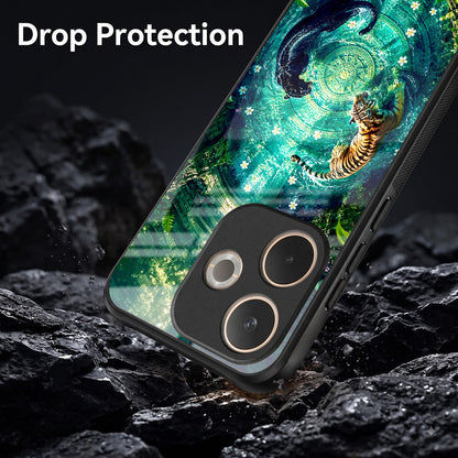 Oppo A5 Pro 5G Tiger & Panther Mystic Acrylic Glass Back Case