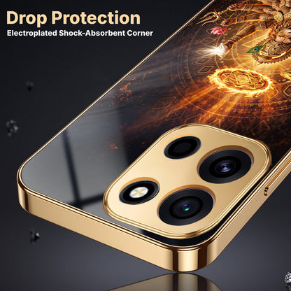 OnePlus Nord 6 5G Lord Narasimha Gold Electroplated Glass Phone Back Case
