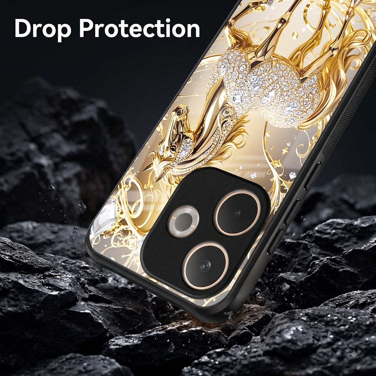 Oppo A5 Pro 5G Luxury Horse Texture Acrylic Glass Back Case