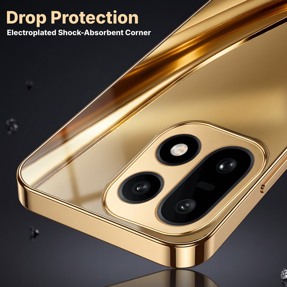 OnePlus 15 5G Luxury Infinity Energy Gold Electroplated Glass Phone Case