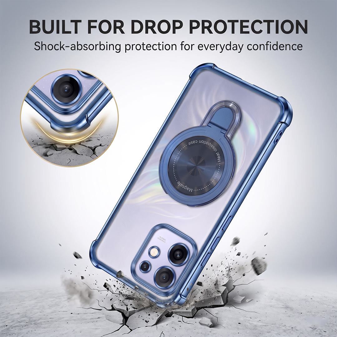 Oppo Reno 16 5G Luxury Four Corner Invincible Bracket Ring Stand Case