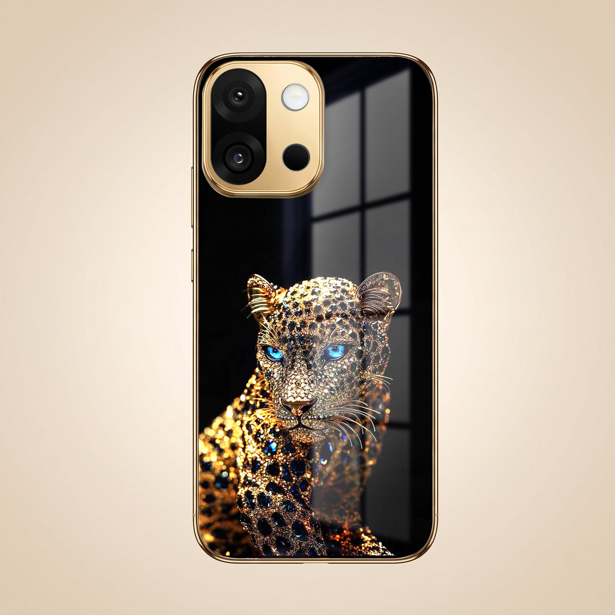 OnePlus 13s 5G Panther Gold Electroplated Glass Phone Back Case