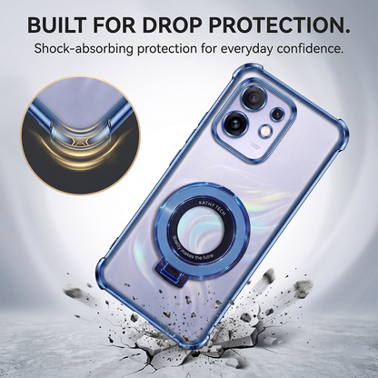 Oppo Reno 16 5G Original Luxury Magnifier Ring Stand Shockproof Airbags Corner Case