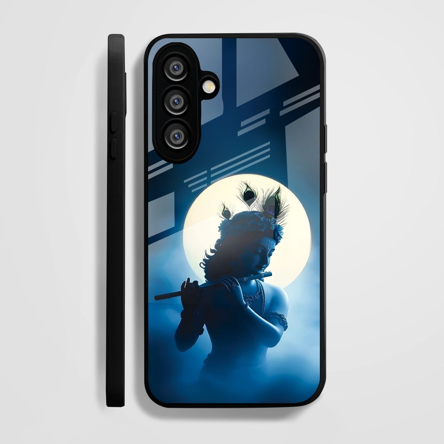 Samsung Galaxy A56 Premium Acrylic Shockproof Glass Back Case (Midnight Krishna)