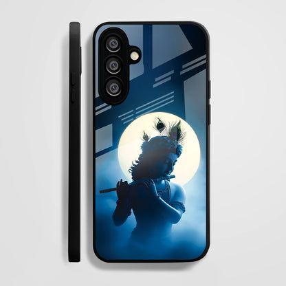 Samsung Galaxy A56 Premium Acrylic Shockproof Glass Back Case (Midnight Krishna)