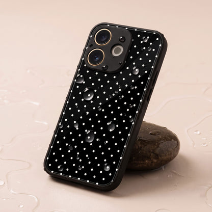 Oppo A5 Pro 5G Aesthetic Black & White Polka Dot Acrylic Back Cover