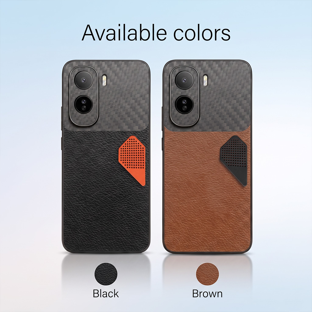 Vivo T5 Pro 5G Carbon Fiber Heat Dissipation Leather Hybrid Phone Case