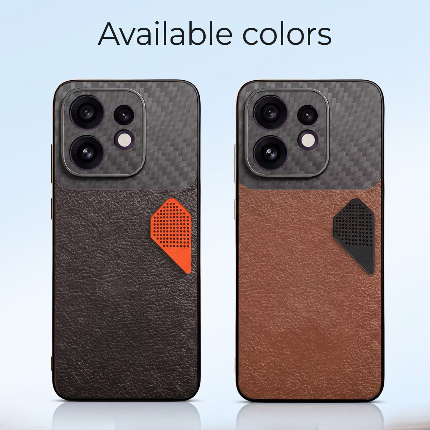 Oppo Reno 16 5G Carbon Fiber Heat Dissipation Leather Hybrid Phone Case