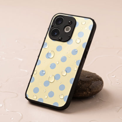 Oppo A5 Pro 5G Elegant Cream Blue Polka Dot Acrylic Back Cover