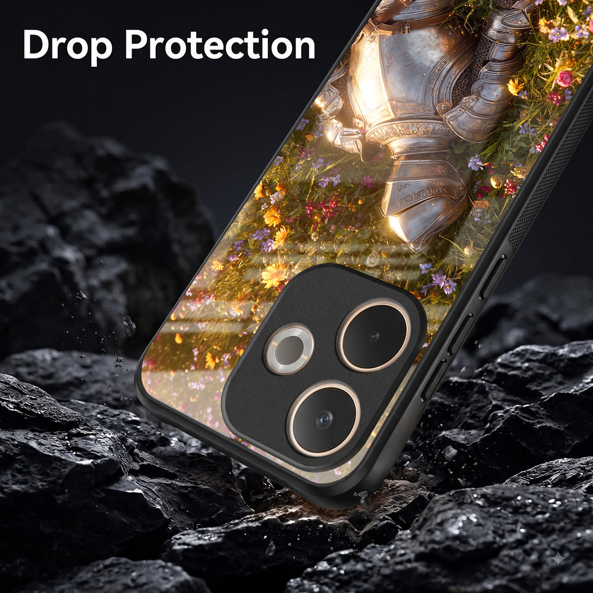 Oppo A5 Pro 5G Armored Knight Acrylic Glass Back Case