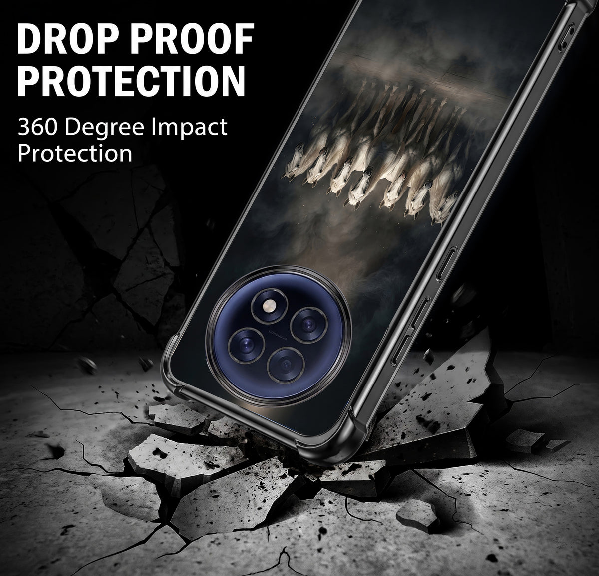 Oppo F31 Pro+ 5G Running Horses Airbags Printed Back Case