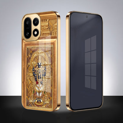 OnePlus 15 5G Premium Heritage Gold Electroplated Glass Phone Back Case
