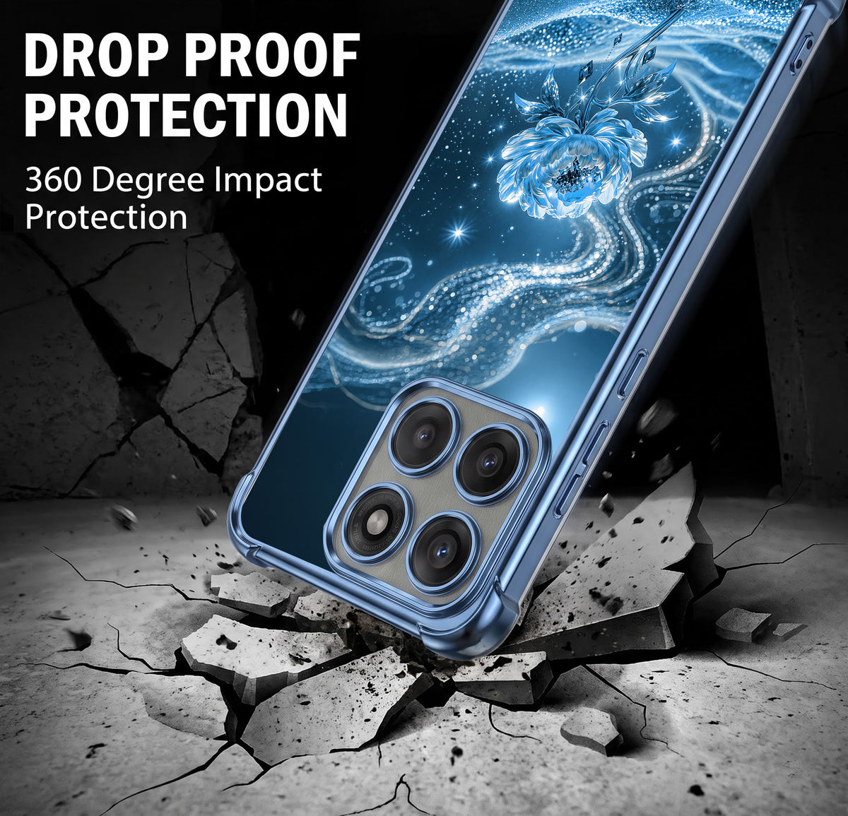 Motorola Edge 60 Pro 5G Blue Rose Airbags Printed Back Case