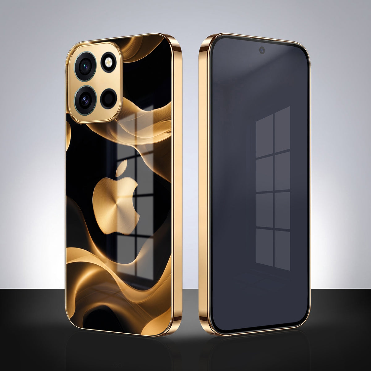 OnePlus Nord 6 5G Luxury Wave Gold Electroplated Glass Phone Back Case