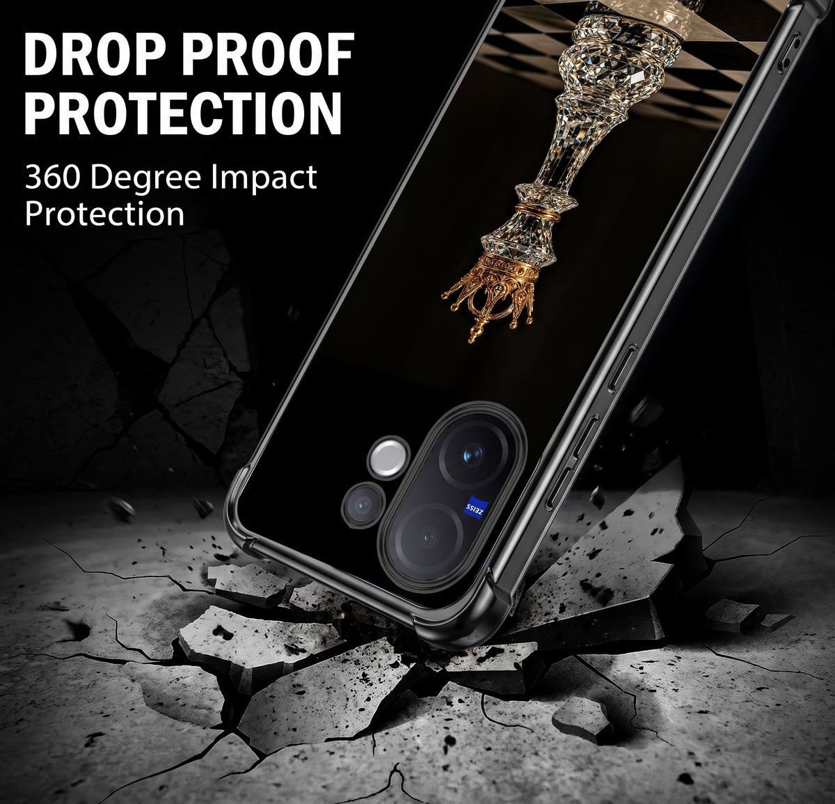 Vivo V60 5G Chess King Airbags Printed Back Case