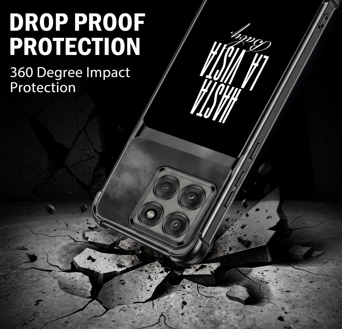 Motorola Edge 60 Pro 5G Hasta La Vista Dual-Tone Transparent Black Airbags Case