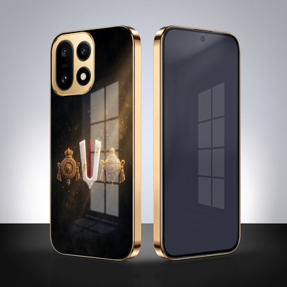 OnePlus 15 5G Royal Heritage Edition Gold Electroplated Glass Phone Back Case