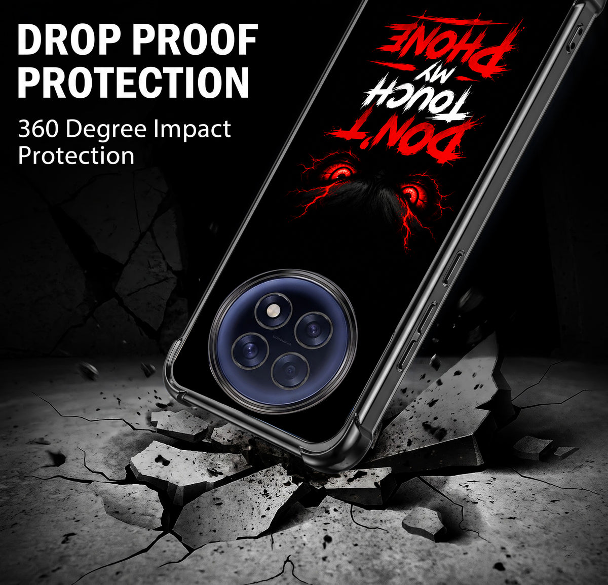 Oppo F31 Pro+ 5G Don't Touch My Phone Airbags Printed Back Case