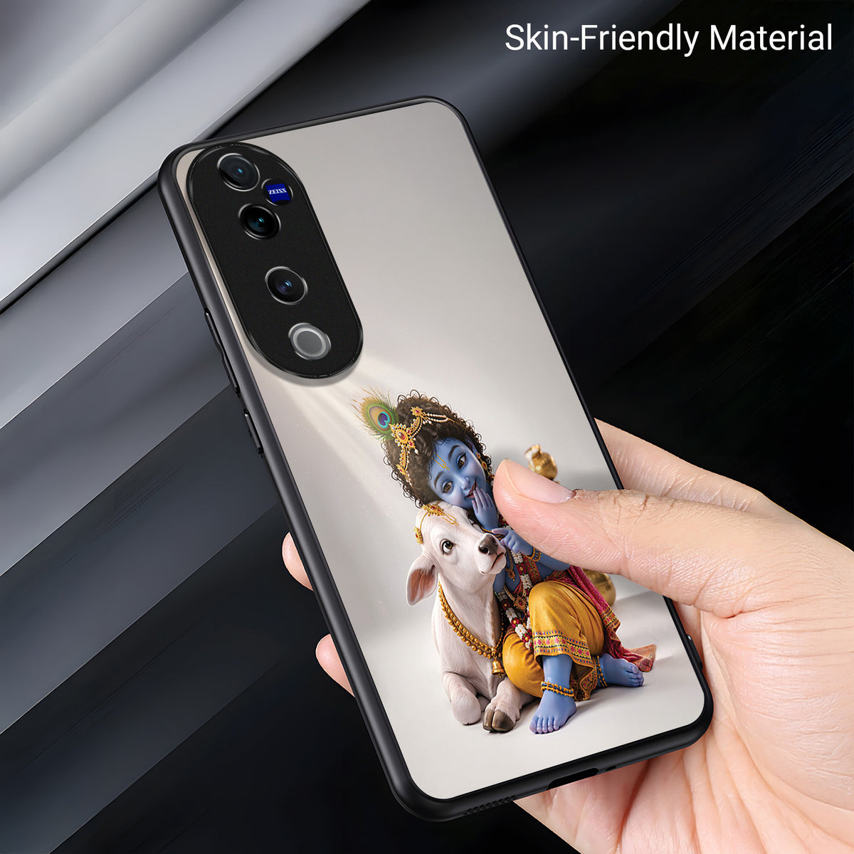 Vivo V40 Pro 5G Bal Krishna Blessings Acrylic Glass Back Case