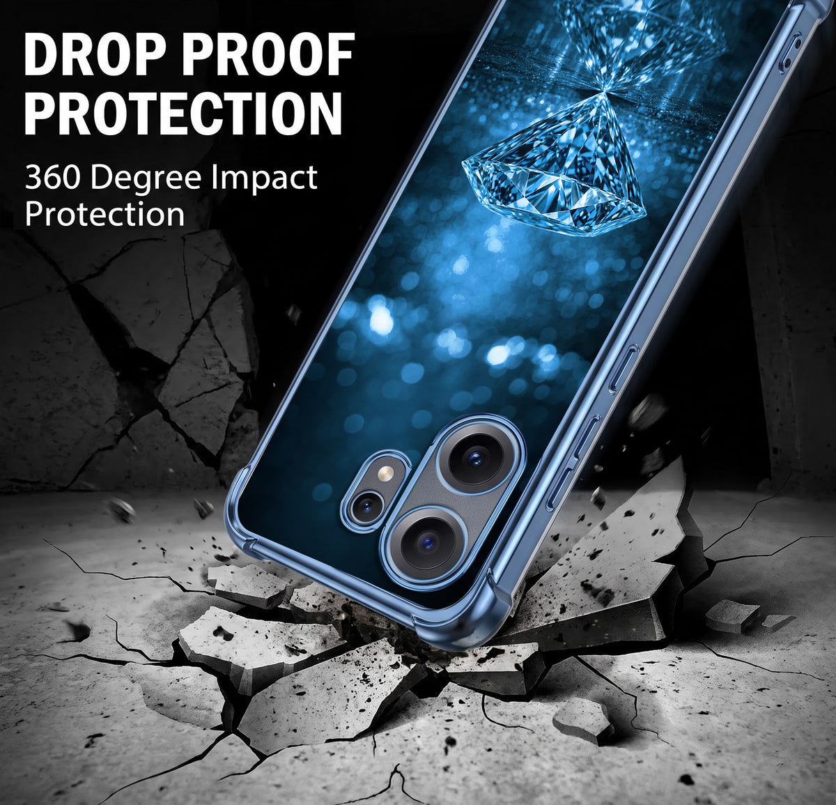 Nothing Phone 2 Pro 5G Blue Diamond Airbags Printed Back Case