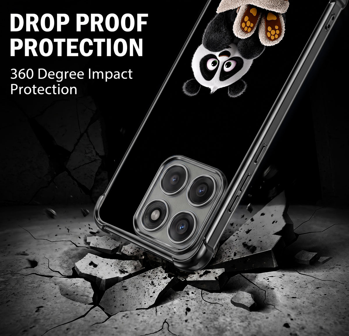 Motorola Edge 70 5G Cute Panda Airbags Printed Back Case