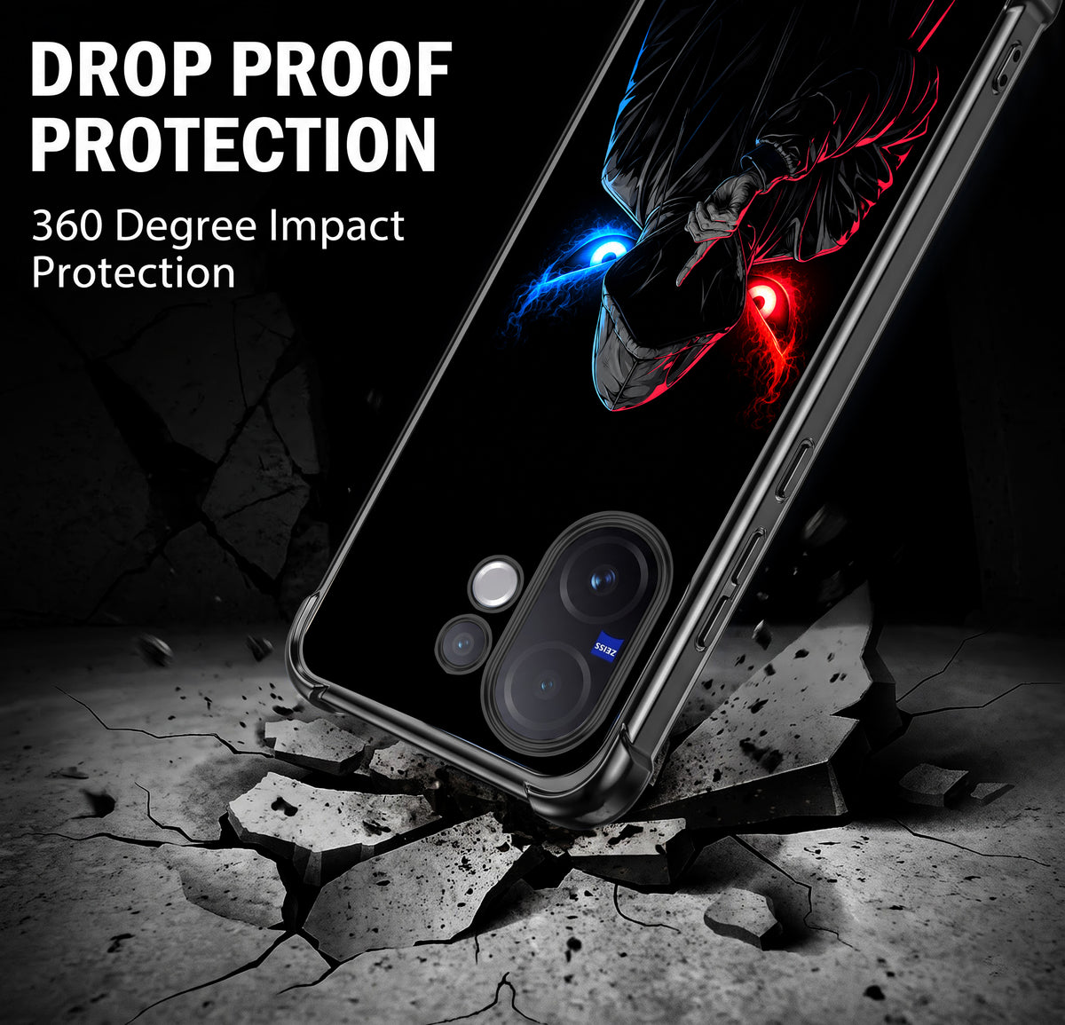 Vivo V60 5G Hooded Shadow Demon Airbags Printed Back Case