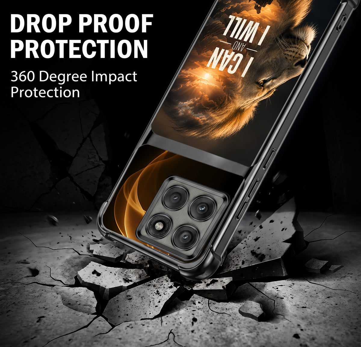 Motorola Edge 60 Pro 5G Rise of the King Dual-Tone Transparent Airbags Case