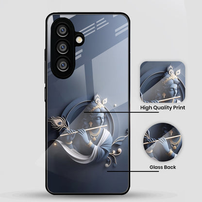 Samsung Galaxy A56 Premium Acrylic Shockproof Glass Back Case (Krishna)