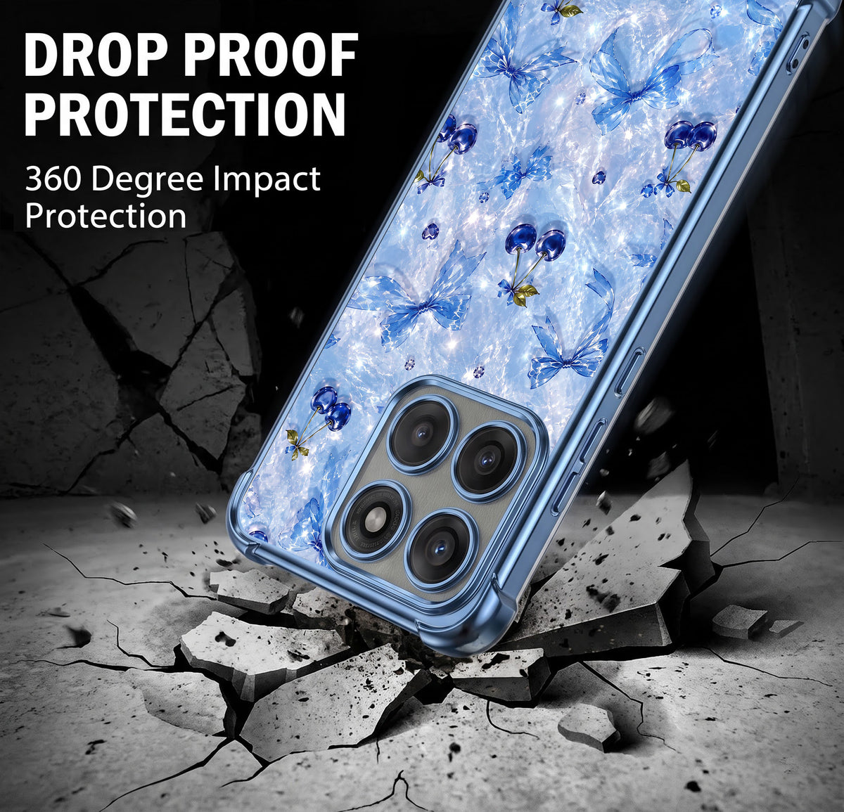 Motorola Edge 60 Pro 5G Blue Cherry Airbags Printed Back Case