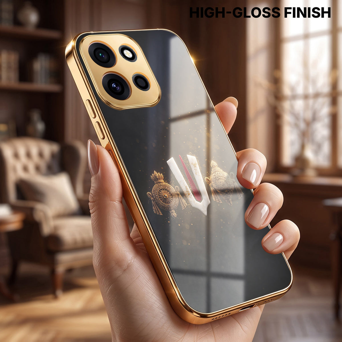 OnePlus Nord 6 5G Royal Heritage Edition Gold Electroplated Glass Phone Back Case