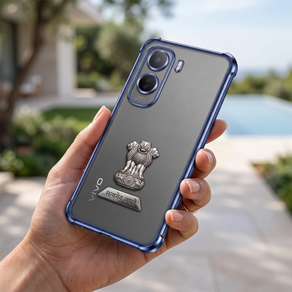 Vivo T5 Pro 5G Satyamev Jayate 2-in-1 Emblem Transparent Shockproof Airbag Case