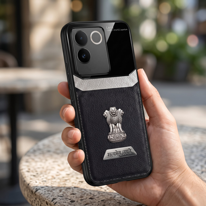 Vivo T2 Pro 5G Satyamev Jayate 2-in-1 Emblem Leather Lens Protective Back Case