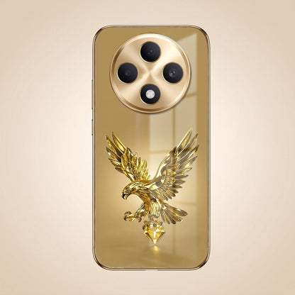 Oppo F27 Pro+ 5G Golden Eagle Gold Electroplated Glass Phone Back Case