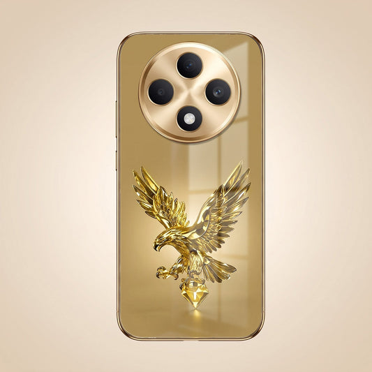 Oppo F27 Pro+ 5G Golden Eagle Gold Electroplated Glass Phone Back Case