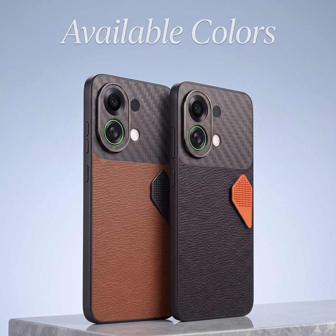 Oppo K13 Turbo 5G Carbon Fiber Heat Dissipation Leather Hybrid Phone Case