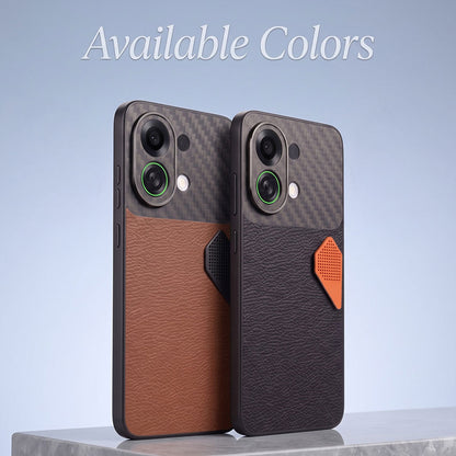 Oppo K13 Turbo 5G Carbon Fiber Heat Dissipation Leather Hybrid Phone Case