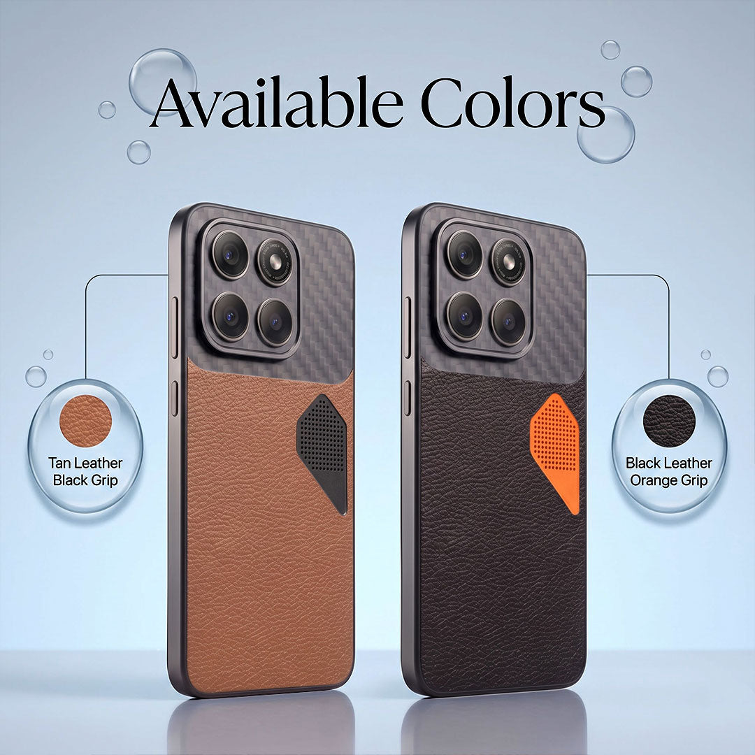Motorola Edge 70 5G Carbon Fiber Heat Dissipation Leather Hybrid Phone Case