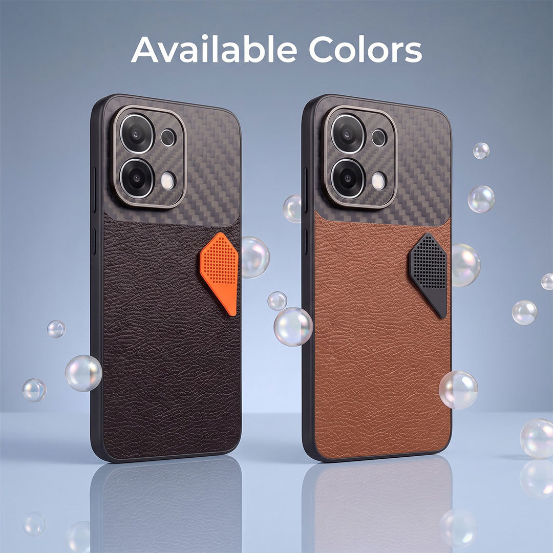 Oppo F31 5G Carbon Fiber Heat Dissipation Leather Hybrid Phone Case