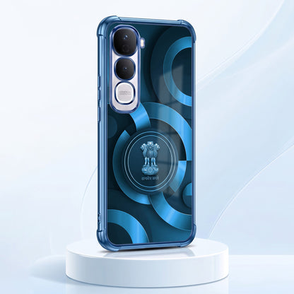 Vivo Y400 Pro 5G Blue Emblem Airbags Printed Back Case